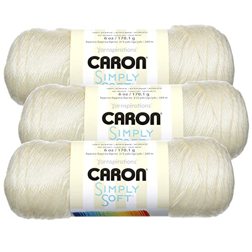 Caron Simply Soft Yarn Solids (3-Pack) Off White H97003-9702