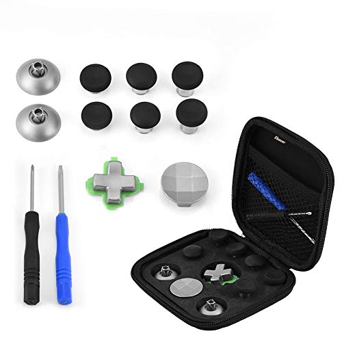 Controller Accessories Kit for PS4 / for Xbox One, 12 in 1 Replacement Parts Kits Lever Cap Buttons for PS4 / for Xbox One Controller