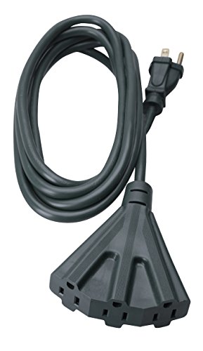 Woods, Black AgriPro 2451 14/3 25-Foot Heavy Duty 15-Amp SJTOW Farm/Workshop Multi Extension Cord, Turns 1 3 Outlet Tri-Tap Adapter, Feet, Ft
