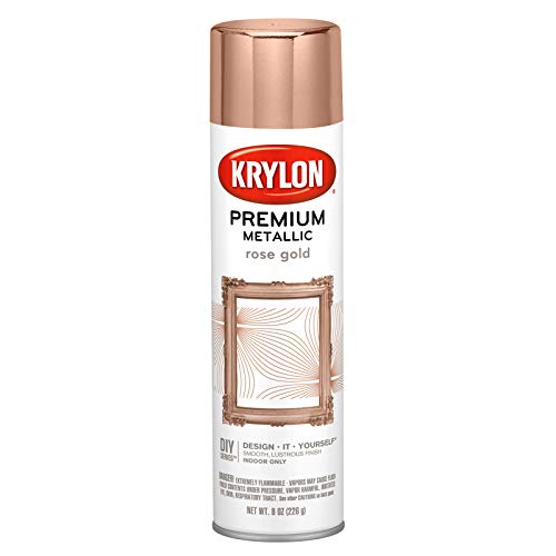 Krylon K01600007 Premium Metallic Aerosol Paint, 8 Fl Oz (Pack of 1), Rose Gold, 6 1