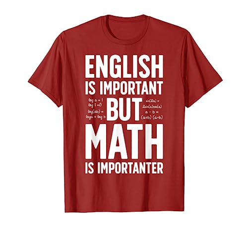 English is Important but Math is Importanter T shirt Teacher T-Shirt