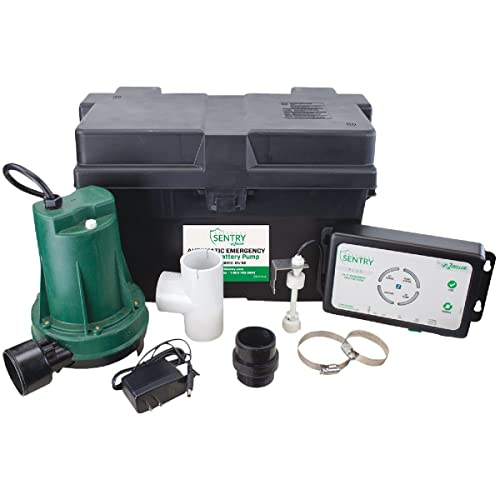 Basement Sentry by Zoeller STBB200 Battery Backup Sump Pump System Plus 45 GPM, Green