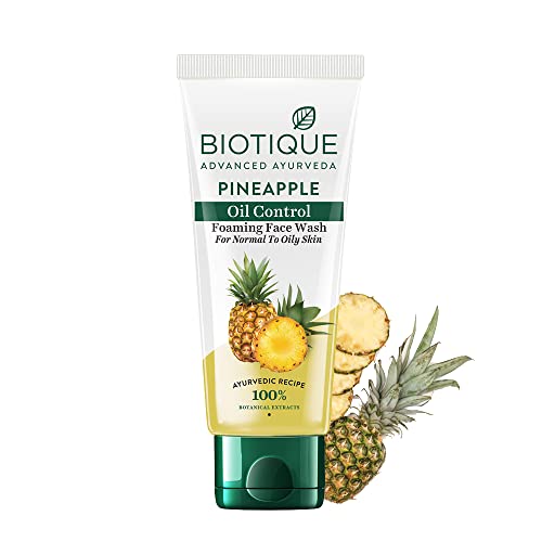 Biotique Bio Pineapple Oil Control Foaming Face Wash, 150Ml I For Normal To Oily Skin
