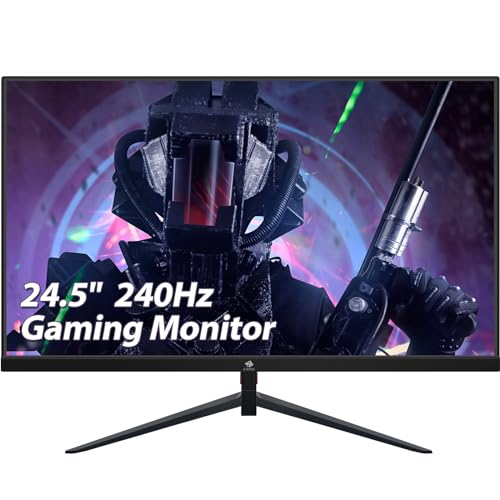 Z-Edge 24.5' Gaming Monitor, Z-Edge UG25I FHD 1920x1080 240Hz Gaming Monitor, 1ms Frameless LED, AMD Freesync Premium Display Port HDMI Built-in Speakers