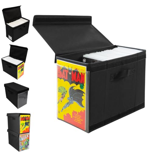 Swanky Nerd Comic Book Storage Box with Comic Book Display Window [Patent Pending]