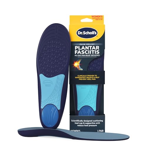 Dr. Scholl’s Plantar Fasciitis Pain Relief Orthotic Insoles, Immediately Relieves Pain: Heel, Spurs, Arch Support, Distributes Foot Pressure, Trim to Fit Shoe Inserts: Women's Size 6-10, 1 Pair