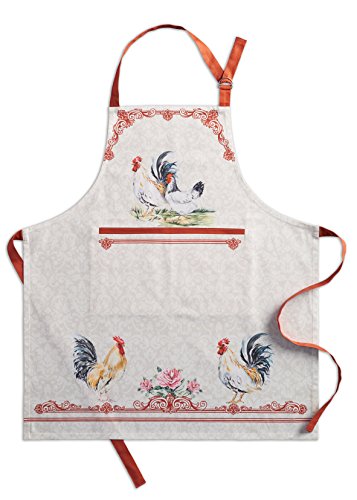 Maison d' Hermine Campagne 1 Piece 100% Cotton Apron with an Adjustable Neck & Visible Hidden Centre Pocket with Long Ties for Women/Men Chef (27.50'x31.50')