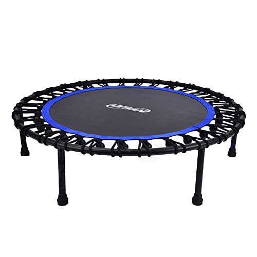 Newan 40'' Silent Fitness Mini Trampoline - Indoor Rebounder for Adults - Best Urban Cardio Jump Fitness Workout Trainer, Covered Bungee Rope System - Max Limit 330 lbs