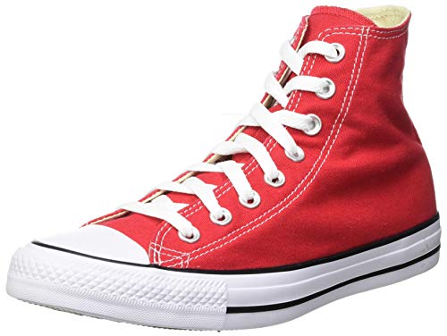 Converse Unisex Chuck Taylor All-Star High-Top Casual Sneakers (Red, Men 6 M US / Women 8 M US)