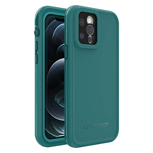 LifeProof iPhone 12 Pro FRĒ Series Case - FRĒE DIVER (OCEAN DEPTHS/PEACOCK BLUE), waterproof IP68, built-in screen protector, port cover protection, snaps to MagSafe