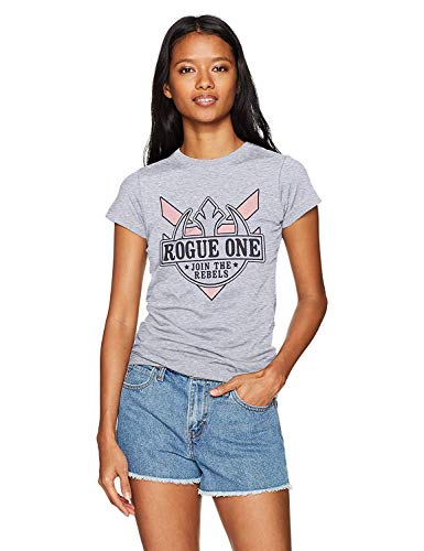 Star Wars Women's Rogue One Join The Rebels Crew Neck Graphic T-Shirt, ATH HTR, XXL
