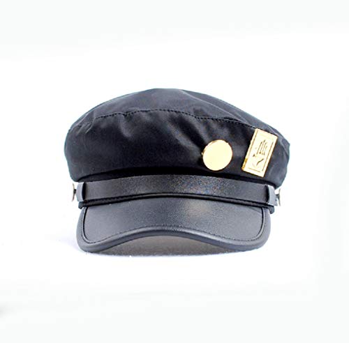 Cosplay Real Type JoJo's Bizarre Adventure Cosplay Metal Badge Jotaro Hat Adjustable Cap (Black.)