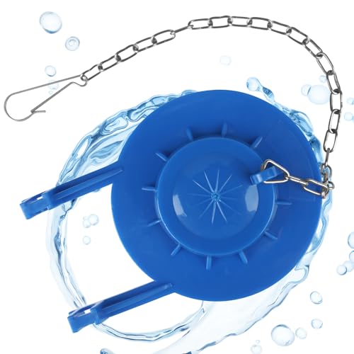 Universal Toilet Flapper Replacement 2 Inch - Compatible with Most American Standard Kohler Fluidmaster Toto Gerber Toilets Tank Water Saving Rubber Flush Valve Flapper with Stainless Chain Blue 1Pack