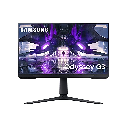 SAMSUNG 24' Odyssey G32A FHD 1ms 165Hz Gaming Monitor with Eye Saver Mode, Free-Sync Premium, Height Adjustable Screen for Gamer Comfort, VESA Mount Capability, LS24AG320NNXZA