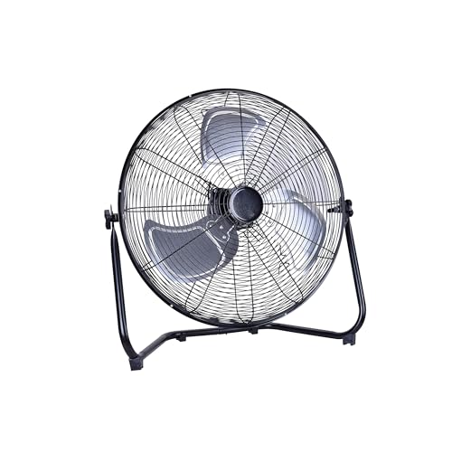 Amazon Basics 20-Inch High-Velocity Industrial Fan with 3 Speeds, Metal Construction and Aluminum Blades, Ideal for Industrial & Commercial Spaces, Black, 9.45'D x 23.43'W x 23.82'H