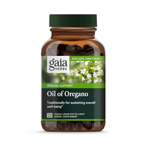 Gaia Herbs, Oil of Oregano, Vegan Liquid Phyto Capsules - Immune and Intestinal Support Supplement for Healthy Digestive Flora, 120-Count (Pack of 1)