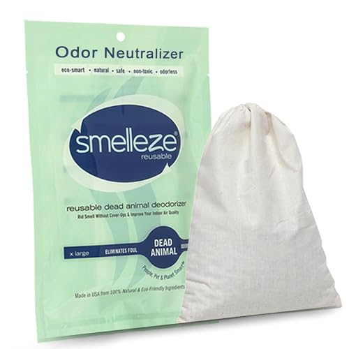 SMELLEZE Dead Animal Odor Eliminator for Strong Odor Removal - Eliminate Dead Rodent & Wildlife Smell - Safe Indoor & Outdoor Use, Natural Odor Remover, Fresh & Effective - 1 Pouch.