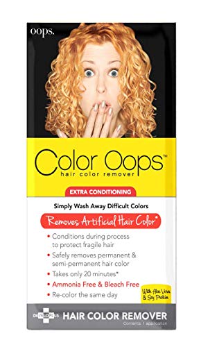 Color Oops Extra Conditioning Hair Color Remover, 1 Application, Hair Dye Remover Processes in 20 Minutes, Safely Removes Permanent & Semi-Permanent Hair Color, Ammonia & Bleach Free