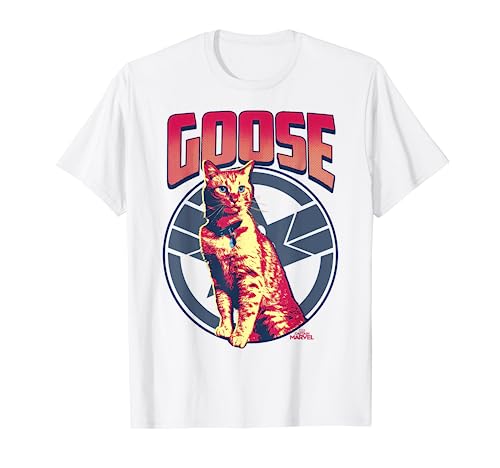 Captain Marvel Goose Tonal Portrait Symbol Graphic T-Shirt T-Shirt