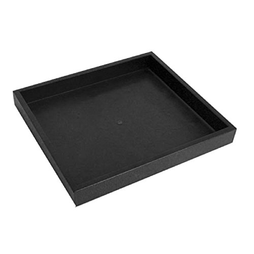 Half Size Black Stackable Plastic Tray 1'