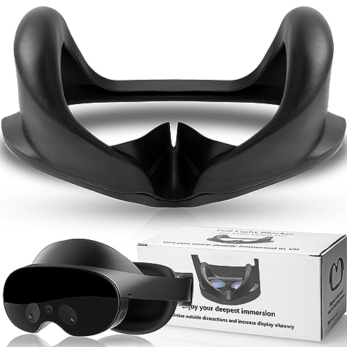 for Meta Quest Pro Full Light Blocker,Silicone Facial Interface Magnetically attaches for VR Meta Quest Pro Accessories