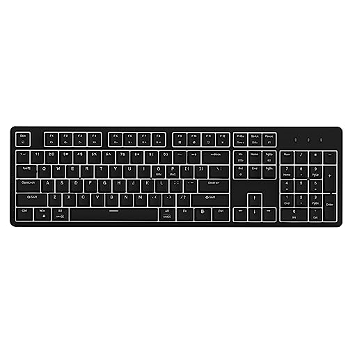 IROK FE87/104 Pro Wirless hot-swappable Gaming Keyboard, backlighting Mechanical Keyboard, Silenced Construction, Bluetooth/2.4G/Wired for Windows PC Gamers Black-Red Switch