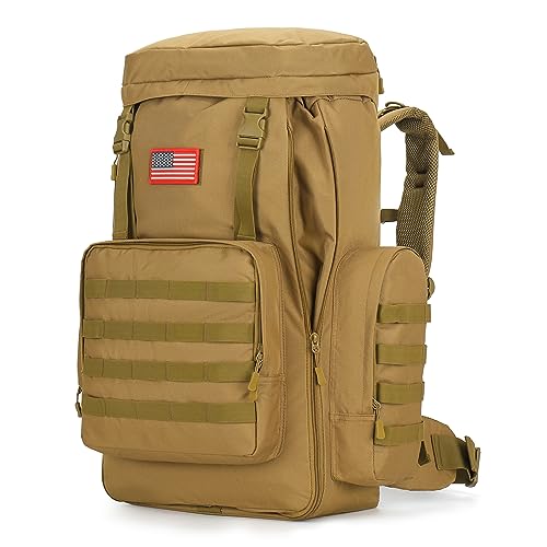 outdoor plus Extra Large Camping Backpack For Men, Military Molle Hiking 2 Daypack 60L70L85L Waterproof Backpacking Rucksack