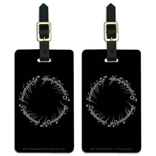 The Lord of The Rings Mordor Script Luggage ID Tags Carry-On Cards - Set of 2