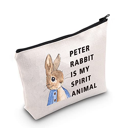 LEVLO Peter Bunny Movie Cosmetic Make Up Bag Rabbit Fans Gift Rabbit Is My Spirit Animal Makeup Zipper Pouch Bag (Peter Bunny Spirit Animal)