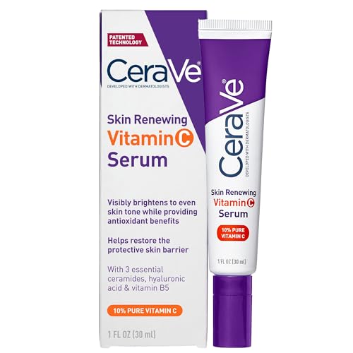 CeraVe Vitamin C Serum with Hyaluronic Acid | Skin Brightening Serum for Face with 10% Pure Vitamin C | Fragrance Free | 1 Fl. Oz