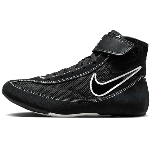 Nike Kids Speedsweep VII Wrestling Shoe Black/White/Black Size 5