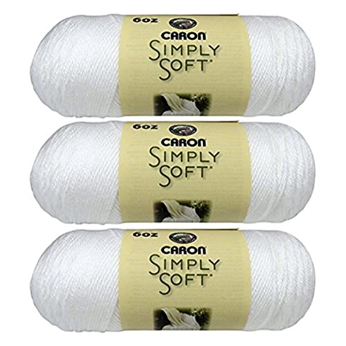 Caron Bulk Buy: Caron Simply Soft Yarn Solids (3-Pack) White #H97003-9701