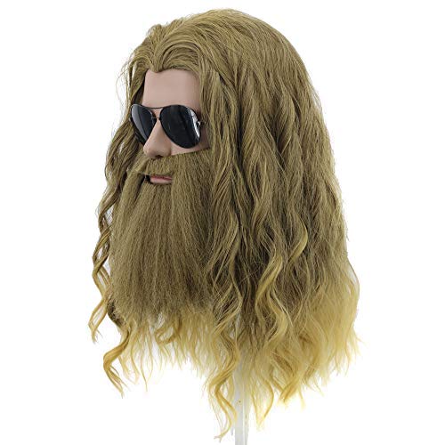 yuehong Long Blonde Wig Thor Endgame Wig Men Halloween Cosplay Hair Wigs