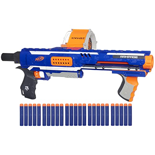 NERF Rampage N-Strike Elite Toy Blaster with 25 Dart Drum Slam Fire for Kids, Teens, & Adults (Amazon Exclusive)
