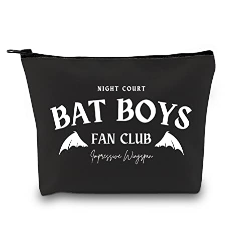 XYANFA Bat Boys Fan Club Makeup Bag The Night Court Book Lover Gift Rose Zipper Pouch (BAT BOYS FAN CLUB black)