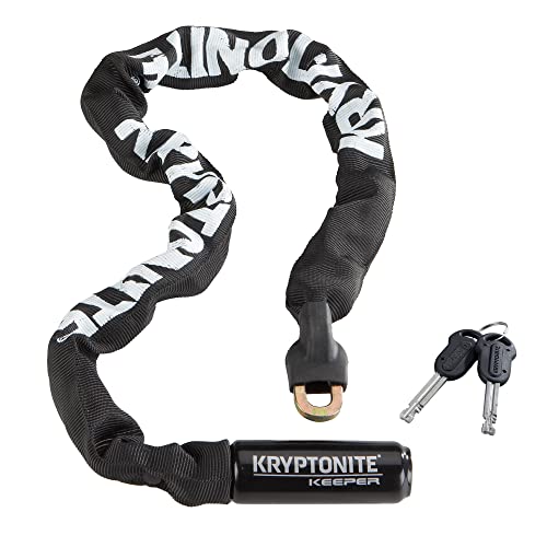 Kryptonite Keeper 785 Bike Chain Lock, 2.8 Feet Long Heavy Duty Anti-Theft Bicycle Chain Lock with Keys for Bike, Motorcycle, Scooter, Bicycle, Door, Gate, Fence