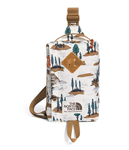 THE NORTH FACE Berkeley Field Bag, Gardenia White Camping Scenic Print/Utility Brown, One Size