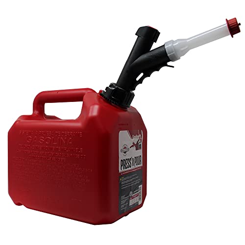 GARAGE BOSS GB320 Briggs and Stratton GarageBoss Press 'N Pour 2+ Gallon Gas Can, Red