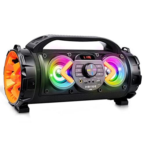 Bluetooth Speaker, 70w Speakers Bluetooth Wireless with Subwoofer, Colorful Lights, Microphone, FM Radio, Portable Bluetooth Speakers Loud Boom Box for Party, Outdoor