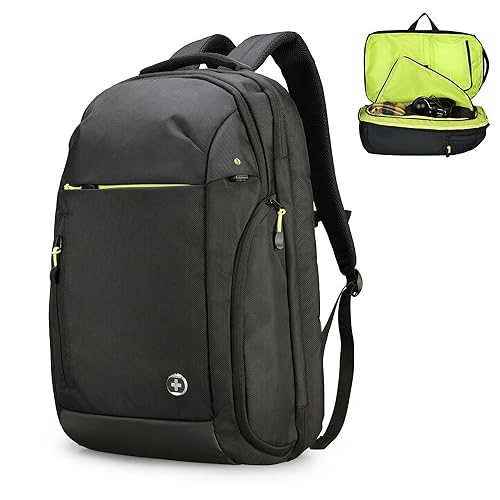 Swissdigital Design JAVA large travel backpack for men,17 Inch large Laptops Backpack with USB Charging Port,Carry on Business Anti-theft Backpack With RFID Protection