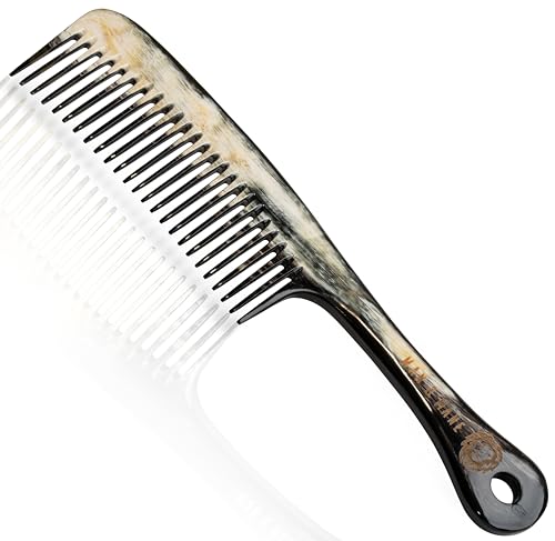 Premium Handmade 100% Oxhorn Anti-static Long Detangling & Styling Comb for Women & Men