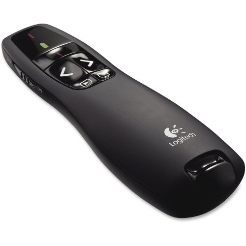 Logitech R400 Presentation Pointer - Laser - Wireless - Radio Frequency - Black - USB