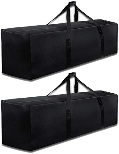 Sports Duffle Bag - Extra Large Travel Duffel Luggage Bag with Upgrade Zipper, Sturdy & Water Resistant, Black (Black 47inch 2Pack)