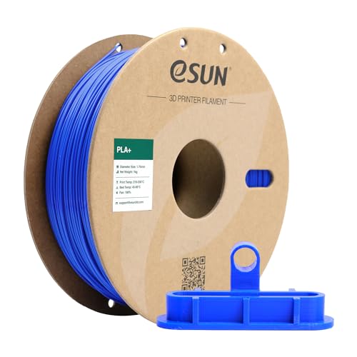 eSUN PLA+ Filament 1.75mm, 3D Printer Filament PLA Plus, Dimensional Accuracy +/- 0.03mm, 1KG Spool (2.2 LBS) 3D Printing Filament for 3D Printers, Blue