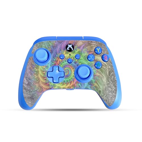 Glossy Glitter Gaming Skin Compatible with PowerA Xbox Series X|S Enhanced Wired Controller - Tripping - Premium 3M Vinyl Protective Wrap Decal Cover | Crafted in The USA by MightySkins