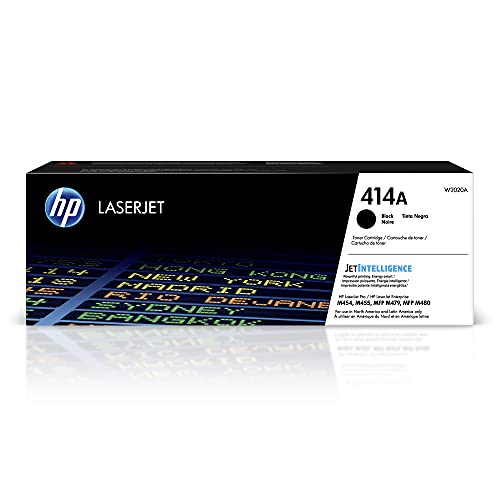 HP 414A Black Toner Cartridge | Works with HP Color LaserJet Enterprise M455dn, MFP M480f; HP Color LaserJet Pro M454 Series, HP Color LaserJet Pro MFP M479 Series | W2020A