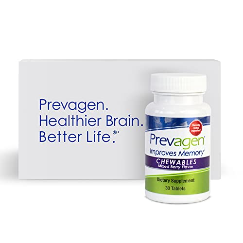 Prevagen Improves Memory-Regular Strength 10mg, 30 Chewables|Mixed Berry-1 Pack|with Apoaequorin & Vitamin D with Attractive and Stackable Prevagen Storage Box|Brain Supplement for Better Brain Health