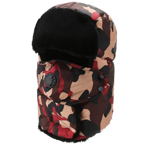 Classic Adjustable Men's Trapper Hat - Ski Headwear Thermal Detachable Windproof Breathable Trendy for Breathable Multicolor