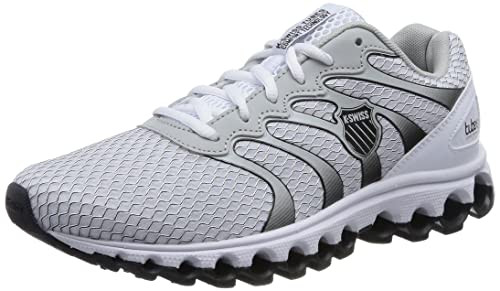 K-Swiss Men's Tubes 200 Training Shoe, White/Black/Gray, 7 M