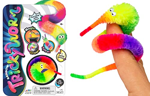 JA-RU Fuzzy Worms on Strings on a String Magic Worms Fidget Toy (1 Assorted Individually Packed) Wiggly Worm On String Twisty Fuzzy Worm Toys for Kids Party Favors ADD Anxiety Relief 5219-1A